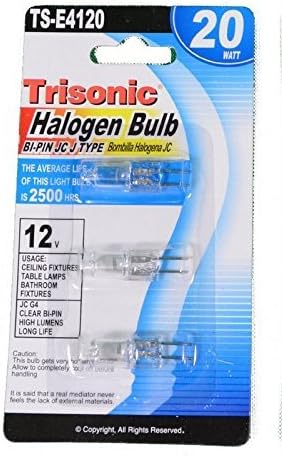 Halogen JC Type Light Bulb G4 Base 12 Volt 20 Watt - JC G4 12V 20W Pack of 3 Bulbs