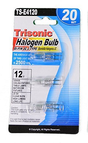 trisonic halogen bulb - Halogen JC Type Light Bulb G4 Base 12 Volt 20 Watt - JC G4 12V 20W Pack of 3 Bulbs