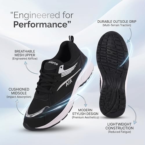 Image of Foot Trends Sport Shoes| Lightweight EVA Sole and Comfortable || Walking /Running Shoes for Gym, Training, and Workouts for Men's