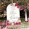 Amazon.com: SPEEDYORDERS Roses Personalized Wedding Welcome Sign - Red ...