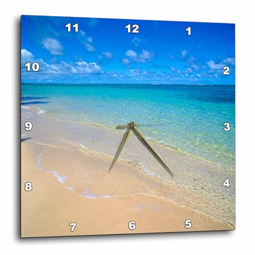 3dRose Wall Clock Silent - 15 inch - Lanikai Beach, Oahu, Hawaii - US12 DPB0783 - Douglas Peebles - Hawaii