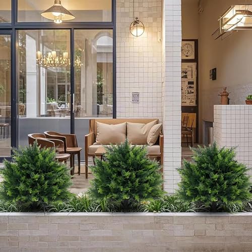 Ciprés persistente artificial resistente UV para decorar terrazas y jardines 8