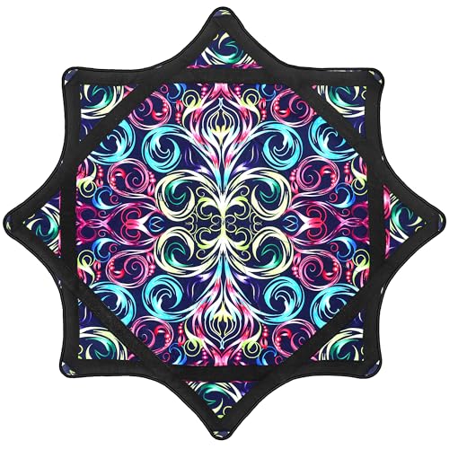 Beginner to Pro Spinning Cloth Flow Toy – Colorful Juggling Prop, 24.4 Inch 300 Grams, Flow Star Style (Paisley Pattern)