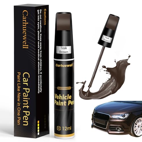Image of Bronze Touch Up Paint for Cars, Car Scratch Repair Pen, Car Paint Touch Up Pen Auto Scratches Remover Easy to Use and Quick Fix(Teak Brown)