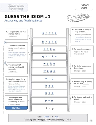 Daily Word Ladders: Idioms, Grades 4+: 90 Word Ladders to Take Word Study to the Next Level