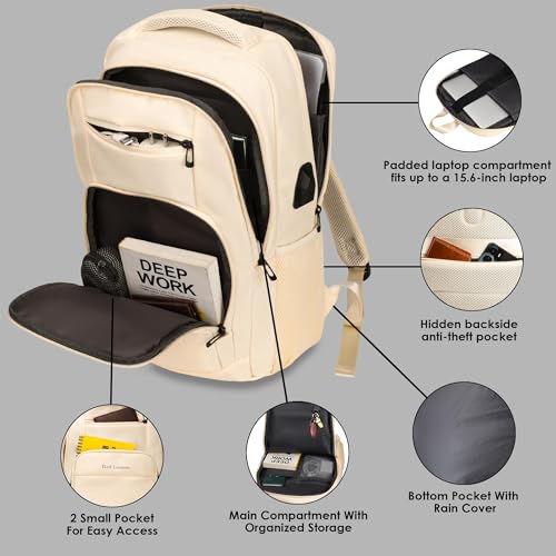 Image of Red Lemon Swiss Cut Design 15.6 inch Laptop Backpack for Men and Women, Stylish 26L Capacity, USB Charging Port, Anti-Theft Pocket & Accessories Organizer