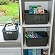 BranQ - Home essential Kunststoff Korb in Rattan Design 3er Set Grösse S 7l, Anthrazit