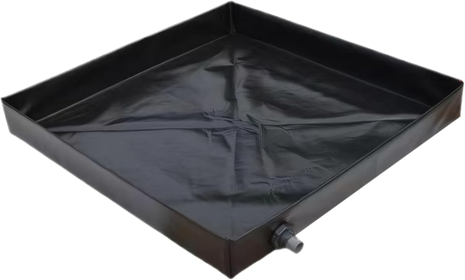 Camping Shower Mat, 41x41'' Collapsible Shower Base with Wrapped Edges Rapid Drainage Waterproof Pan with Heavy Duty Bottom for Outdoor Camping.