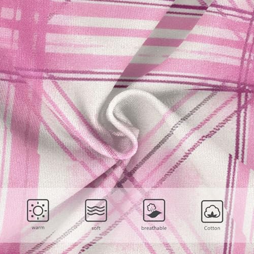 Pink Plaid Pattern File Soft Girls' Panties Toddler Cotton Underwear for Kid in Sizes 2T,3T, 4T, 5T, 6Y and 8Y3