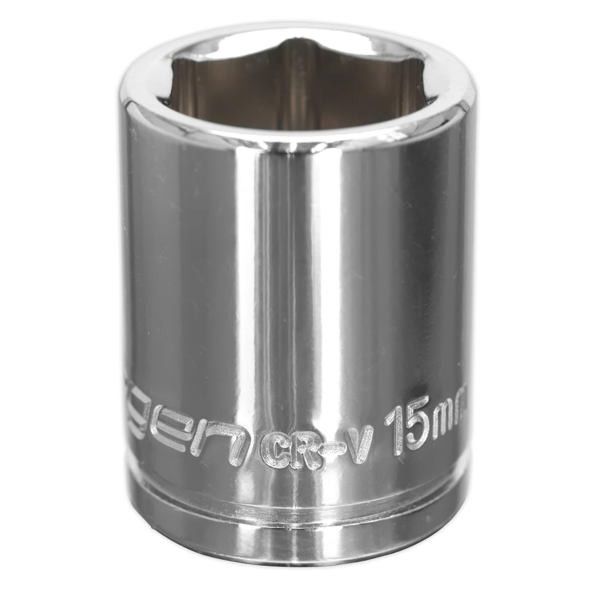 Sealey Silver S0582 Walldrive Socket, 3/8" Square Drive, 15Mm