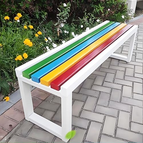 Causeuse dos nu de jardin en bois blanc meuble extérieur 150cm - 2