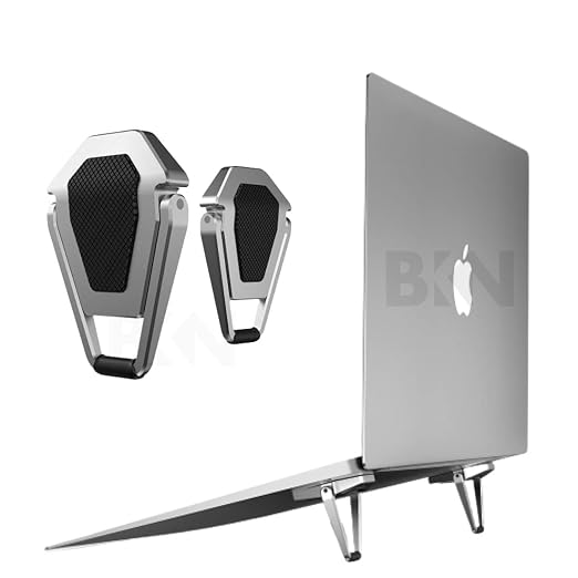 BKN® Mini Premium Metal Folding Portable Laptop Stand Non-Slip Base Tabletop Ris