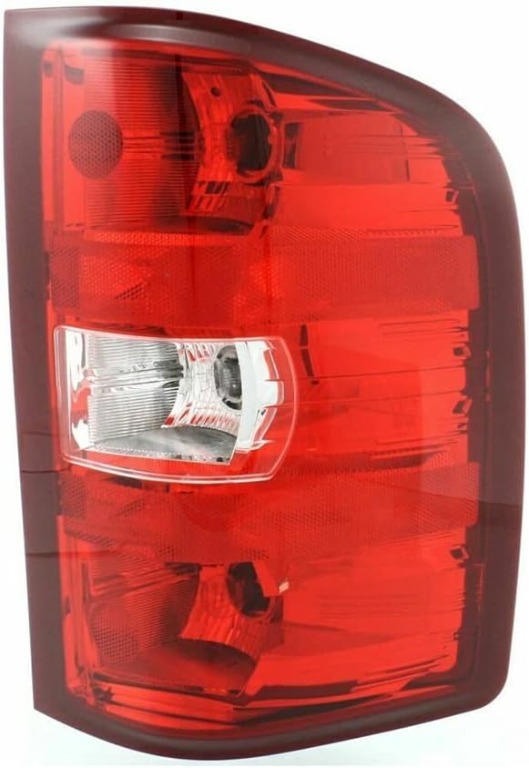 Tail Break Light Lamp Assembly Halogen Clear Red Lens Passenger Right Side For Chevy Silverado 1500 2007-2013 & For 2500 3500 HD 2007-2010 - GM2801207