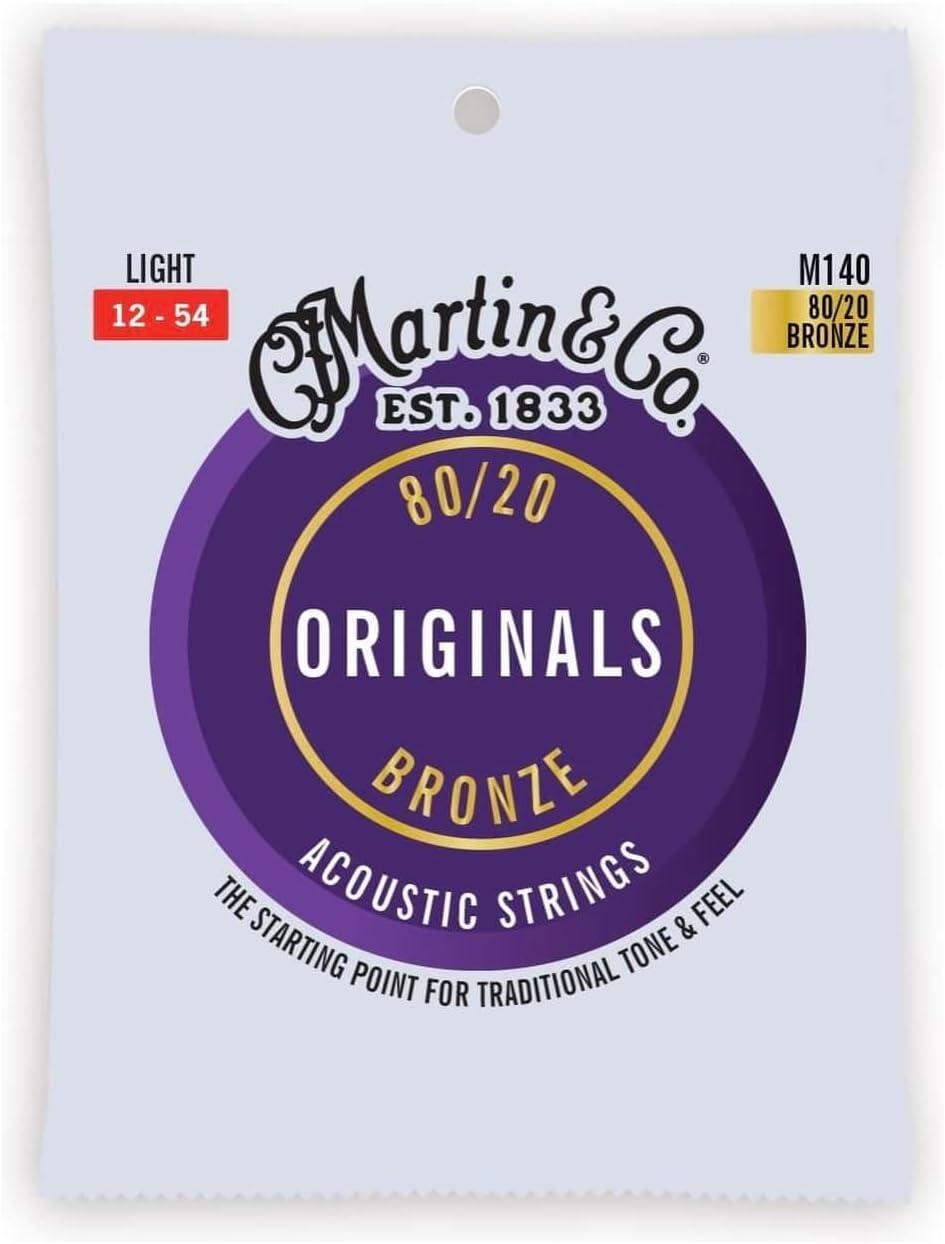 Originals M140 Acoustic Guitar Strings, 80/20 Bronze Light, (41Y20M140)