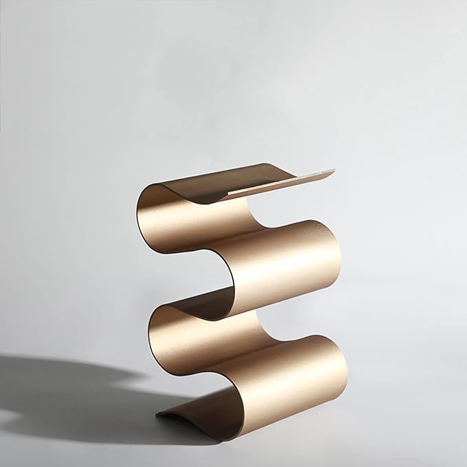 Soporte para Botellas de Vino, 4 Botellas, Metal Dorado, De Mesa miniatura 3