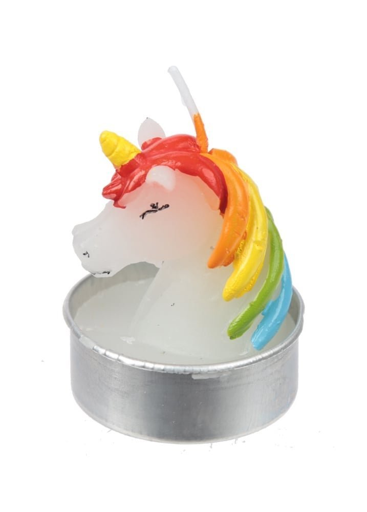 Puckator Rainbow Unicorn Tea Light Candle Set Of 6