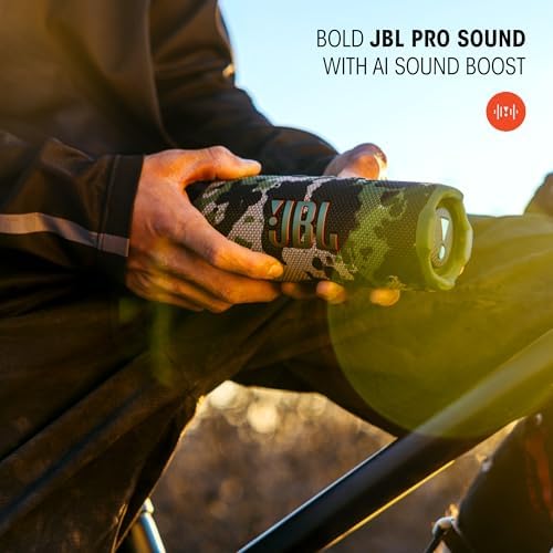 JBL Flip 7 - Portable Waterproof and Drop-Proof Speaker, Bold JBL Pro Sound with AI Boost, 16Hrs of Playtime, and PushLock System with Interchangeable Accessories (Blue) - 3