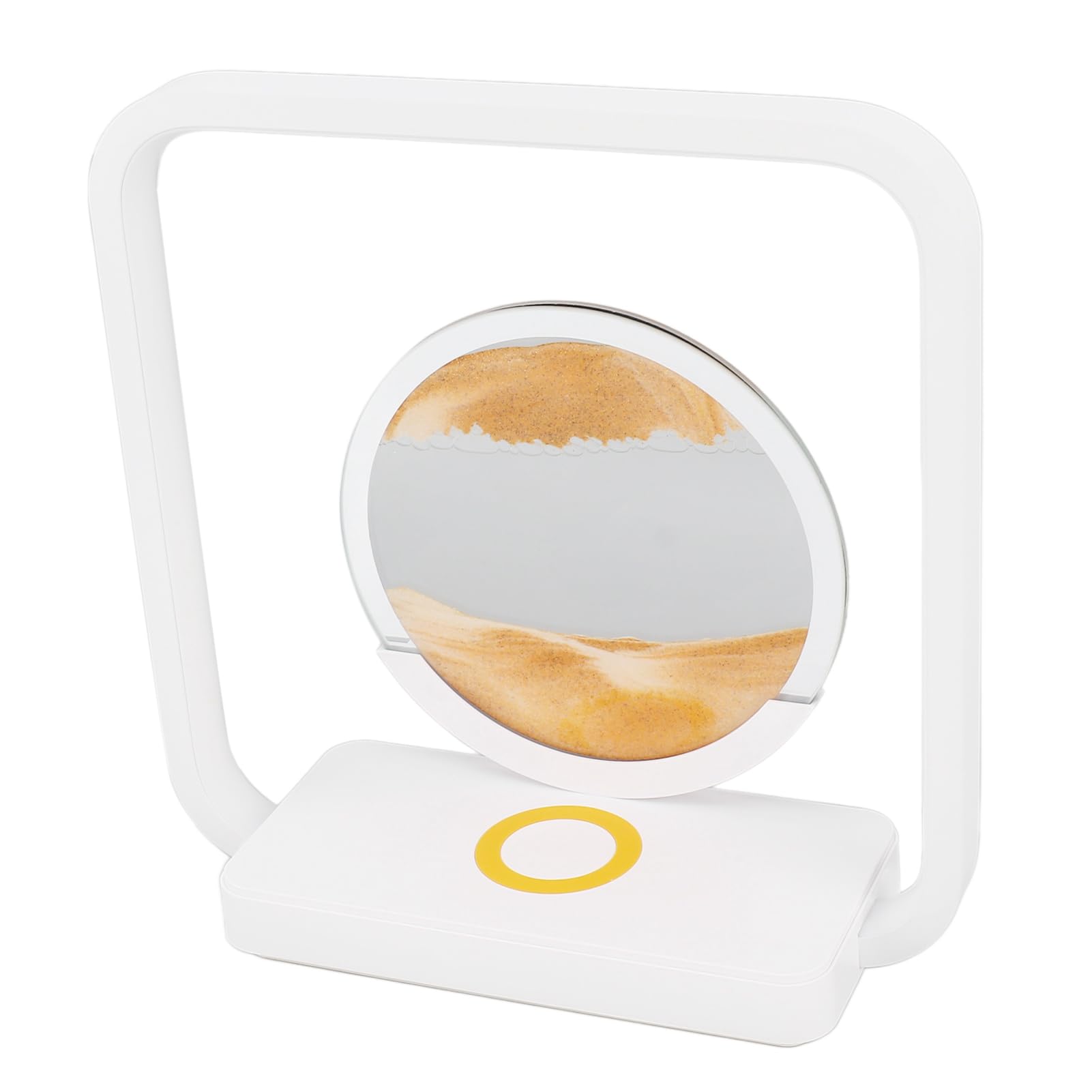 FTVOGUE Lampe Sablier, Lampe Polyvalente à Mouvement Liquide et Sable, Compacte, à intensité Variable en Continu, Alimentée par USB pour Bureau (YELLOW)