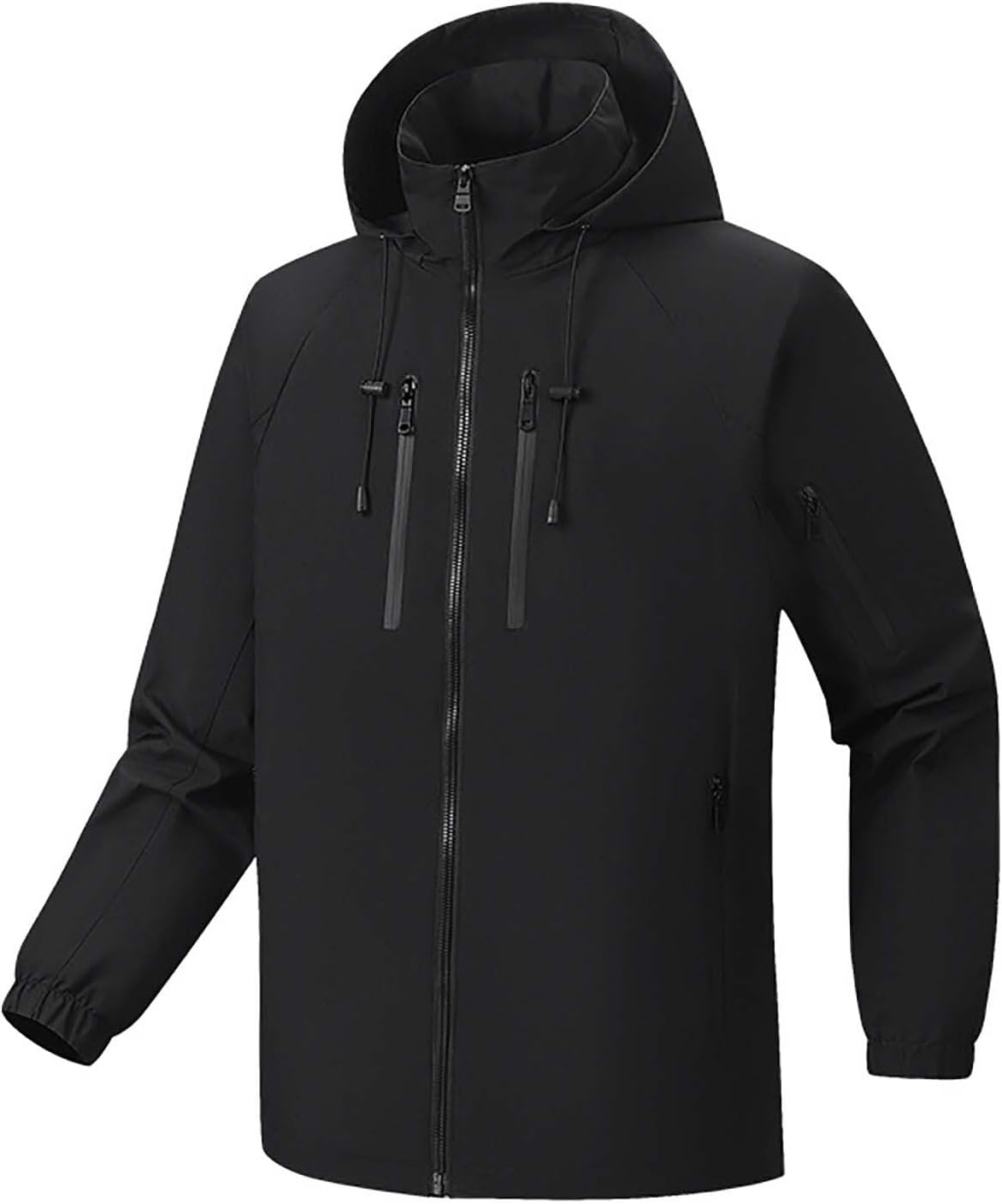 Men's Rain Jacket Waterproof Hooded Hiking Lightweight | Mens Rain Jacket Waterproof with Hooded Hiking Coat Lightweight Windbreaker Coats Full Zip Up Full Winter Jackets