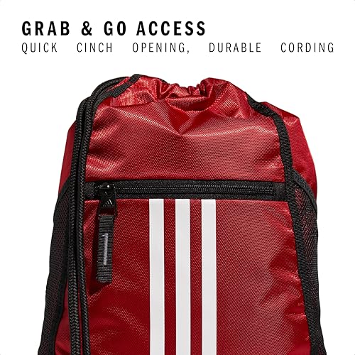 Image of Adidas Alliance Sackpack Bag (One Size, Power Red, Black, White)