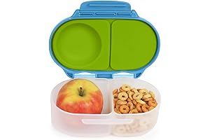 b.box Leak Proof Stainless Snack Containers for Kids with Two Compartments.