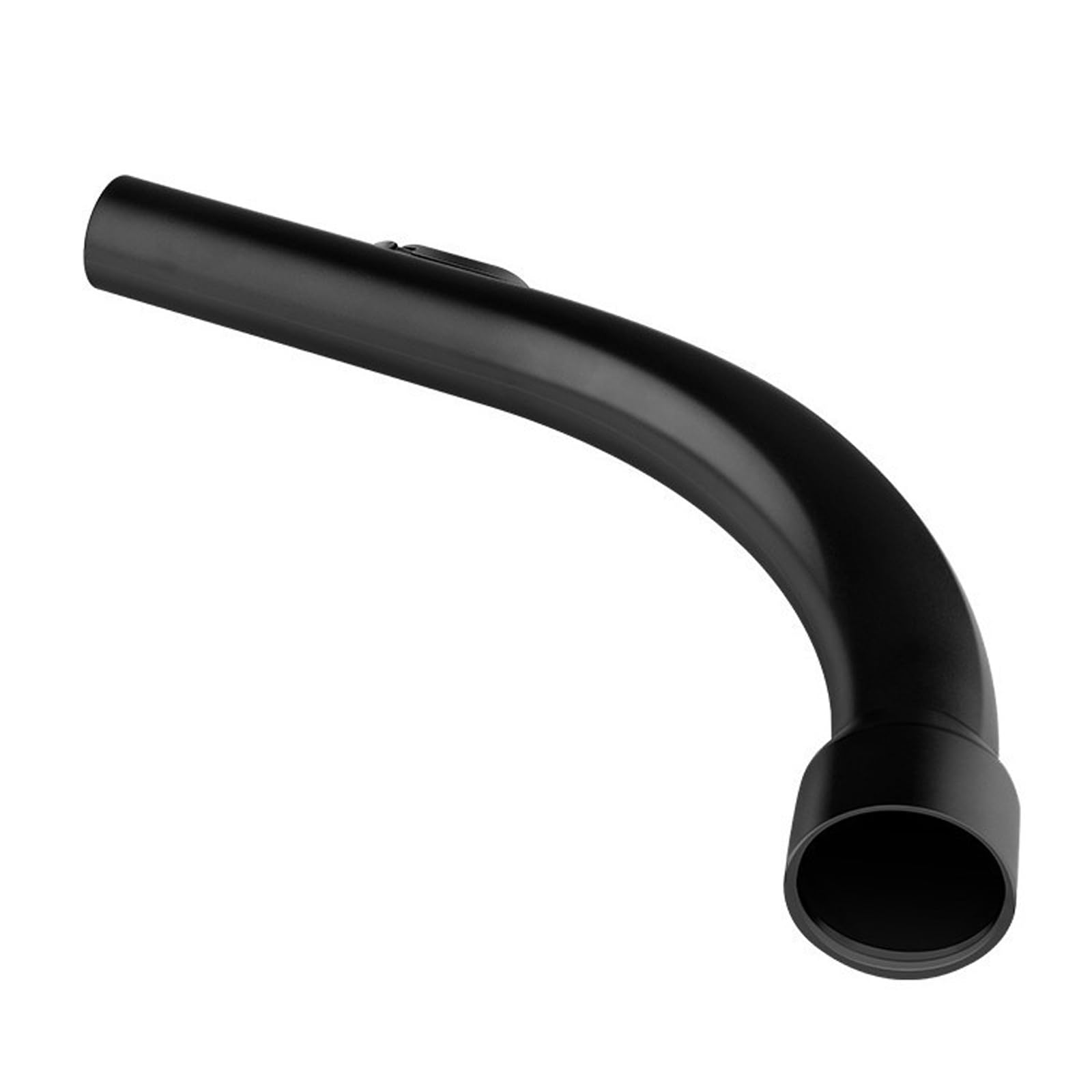 Curved Vacuum Handle Replacement Attachment, Black Molded Connector Piece with Latch Detail for Household Upkeep Vacuum Handle Replacement Curved Hose Connector Black Molded Latch Detail Household