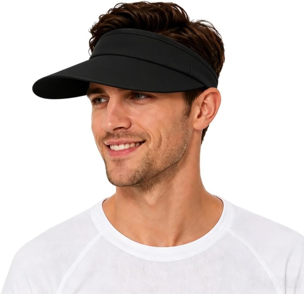 Sukeen UPF 50+ Women Sun Visor Hat, Wide Brim Lightweight Moisture Wicking Quick Dry Cap for Beach Hiking Travel Outdoor