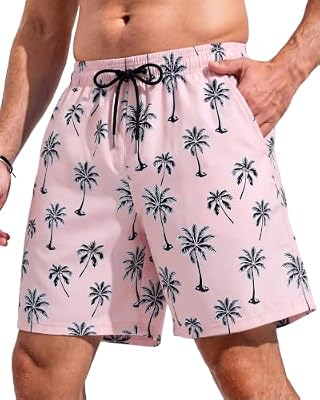 7 Inch Men Swim Trunks with Mesh no Compression Liner Quick Dry Swimwear Bikini Swimsuit Water Shorts Beach Trip Essentials Summer Vacation Must Have Travel Accessories Need Gear Gift Item Gadget 2026