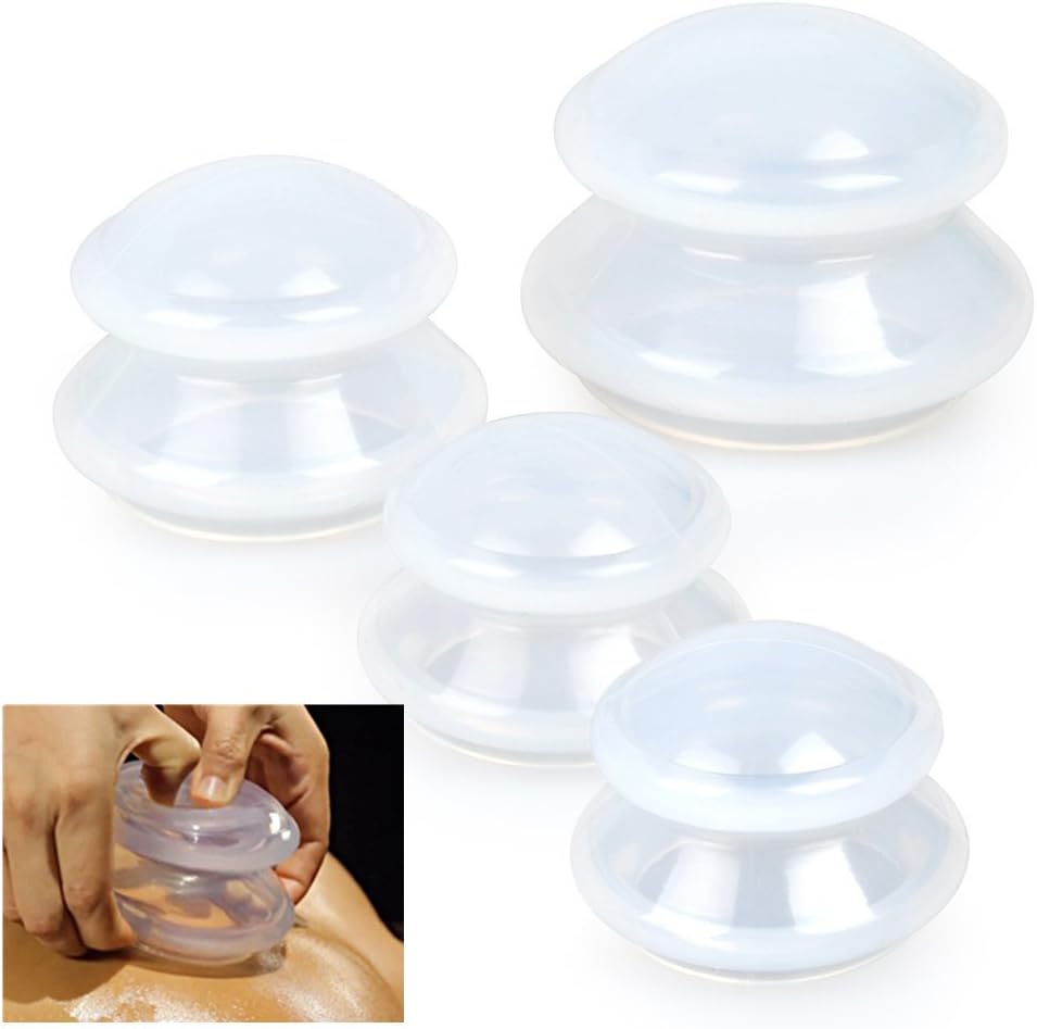 Home Silicone Spa Cupping Massage Kit Therapy Cups Set for Muscle Soreness Pain Relief