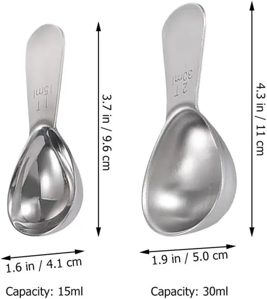Coffee Measuring Spoon 10PCS Stainless Steel Measuring Spoons - For Kitchen Baking/Cooking (Liquid/Powder) For Coffee Tea, And More(30ml)