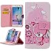 Produktbild Handy Lux® Schutz Hülle Tasche Kartenfächer Flip Case Etui Cover Involto Motiv Design Hülle BookStyle für Samsung Galaxy A5 (Modell 2017), Bear Rosa