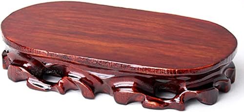 CVDMODD Pedestal de madera china base de madera maciza soporte de exhibición de estilo oriental base de exhibición tallada para jarrón bonsái