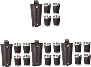 YARNOW 4 Conjuntos De Copo De Vinho Copos De Aço Inoxidável Copos De Vidro Copo De Café Inoxidável Copo De Bebida De Vinho Copo De Aço Inoxidável Copo De Uísque Copos De Fogueira Copo De