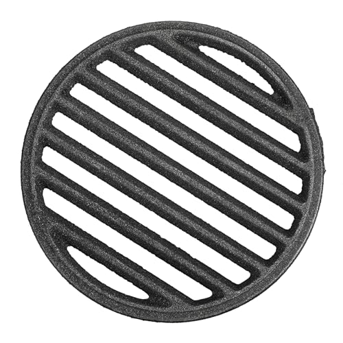 SUMNACON Cast Iron Fire Grate Fireplace Grate, Round 19cm BBQ High Heat Charcoal Plate Grill Grate Furnace Grid Replacement Fire Grate Cooking Charcoal Grid