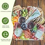 EcoWise 50 Palm Leaf Plates 6 Inch Square Eco-Friendly Biodegradable Compostable Bamboo Plates- Disposable Plates for Parties Picnic Perfect for Hot and Cold Food - Image 4