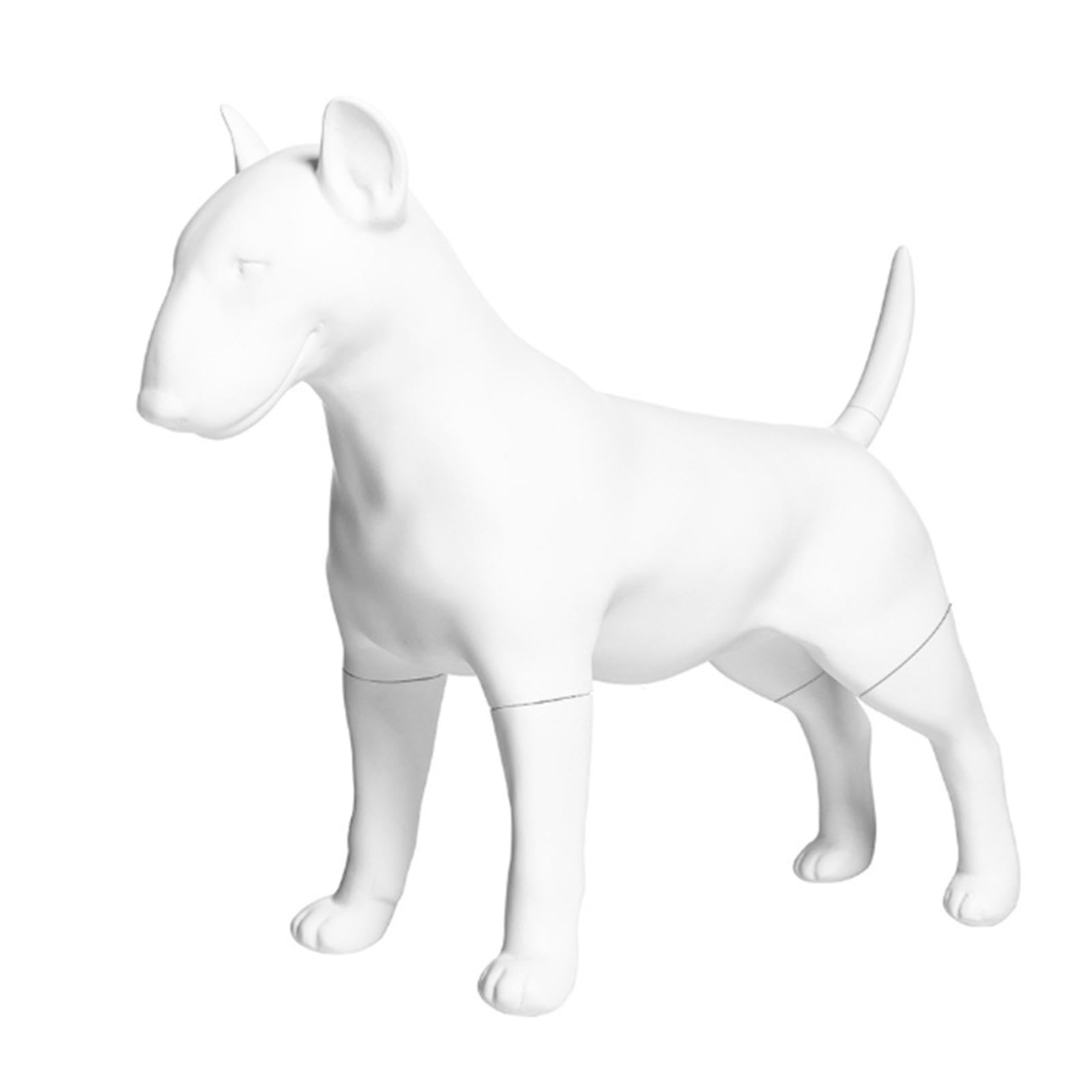Modello di manichino per cani Bull Terrier, espositore per abbigliamento per animali domestici, con gambe staccabili, per fotografia e uso in negozio di animali, statua realistica per cani