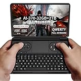 LANRUO GPD Win Mini 2025 [Black-AMD AI 370-32GB+2TB] 7 Inches Mini Handheld Win 11 PC Video Game Console Gameplayer 1920X1080 Touchscreen Laptop Tablet PC
