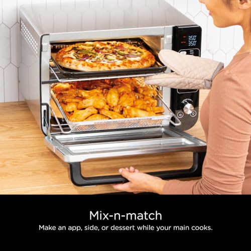 Ninja DCT401 12-in-1 Double Oven with FlexDoor, FlavorSeal & Smart Finish, Rapid Top Convection and Air Fry Bottom, Bake, Roast, Toast, Air Fry, Pizza and More, Stainless Steel by Ninja - Image 6