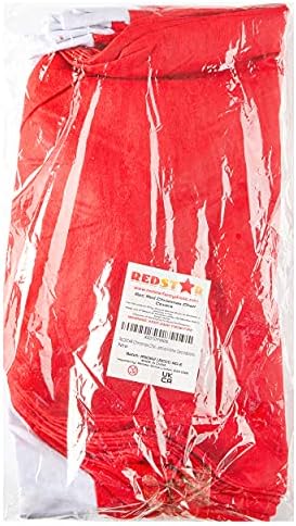 REDSTAR Christmas Chair Covers  Pack of 6, 50cm x 70cm, Dining Room Chair Covers, Red Felt with White Pom-Pom, Novelty Christmas Accessories, Festive Home Decorations