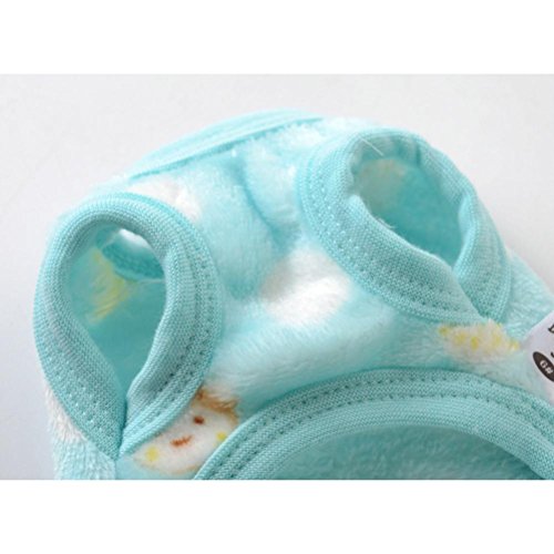 Neartime Puppy Clothes, Winter Yorkie Warm Knit Coat Dog Clothes Vest Jacket Garment (M) Blue #TOP2
