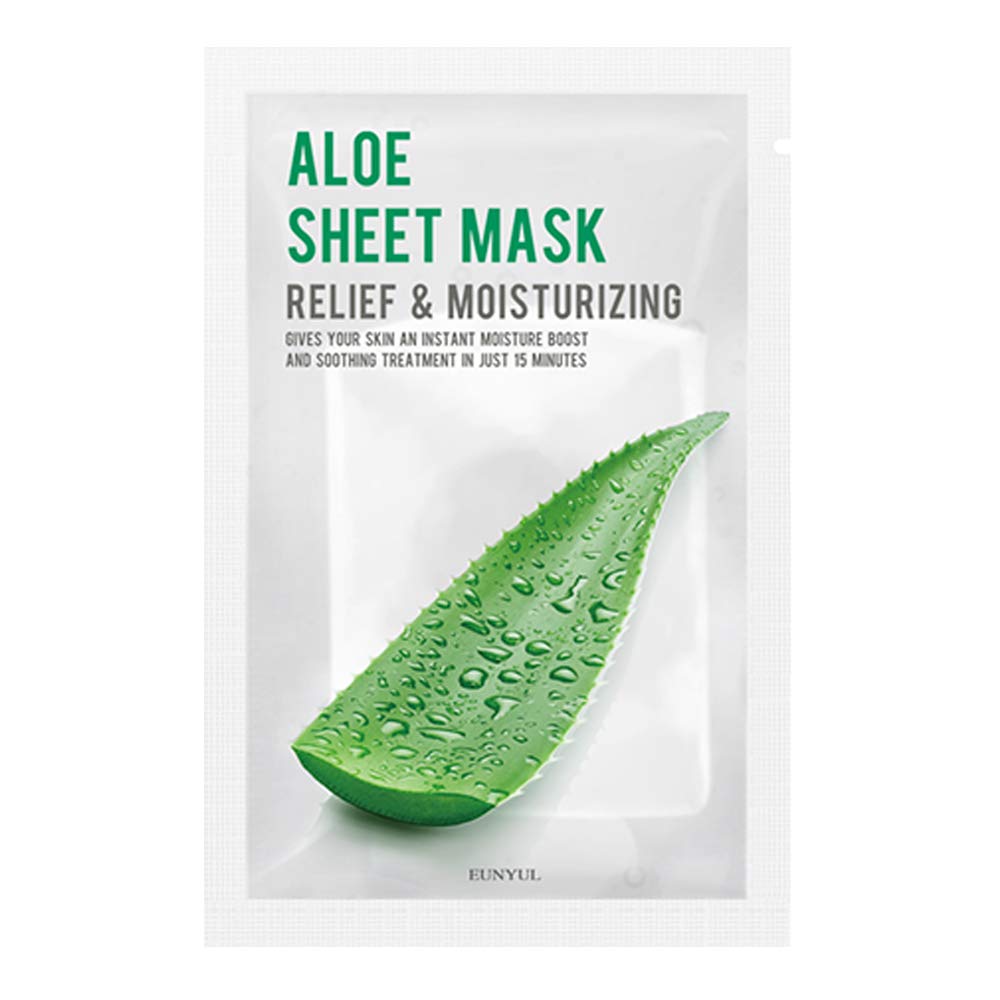 [Pack of 10] EUNYUL Purity Facial Sheet Mask Pack ALOE x 10pcs Korean Skincare Hydrating & Nourishing & Natural Ingredients for All Skin Type