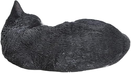 Miniatura 2 de Hi-Line Gift Ltd Estatua dormida de gato acostado, negro/blanco