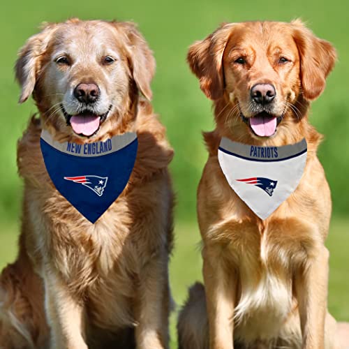 Pets First Nfl New England Patriots Tie Bandana, Large/X-Large. Dog Football Reflective Bandana Scarf Bib For Pet, Cat, Or Dog. The Ultimate Game-Day, Party Bandana #TOP5