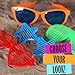 Liberty Imports 12 Pack Jumbo Sunglasses Novelty Plastic Photo Booth Glasses, Fun Disco Shutter Shades for Costumes Cosplay Props Party Supplies
