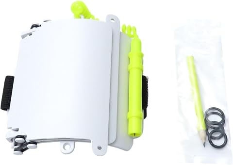Pizarra de Buceo con Lápiz Y Tóricas. Accesorio de Buceo con Correa para La Muñeca. Pizarra de Buceo Impermeable de 3 Paneles para La