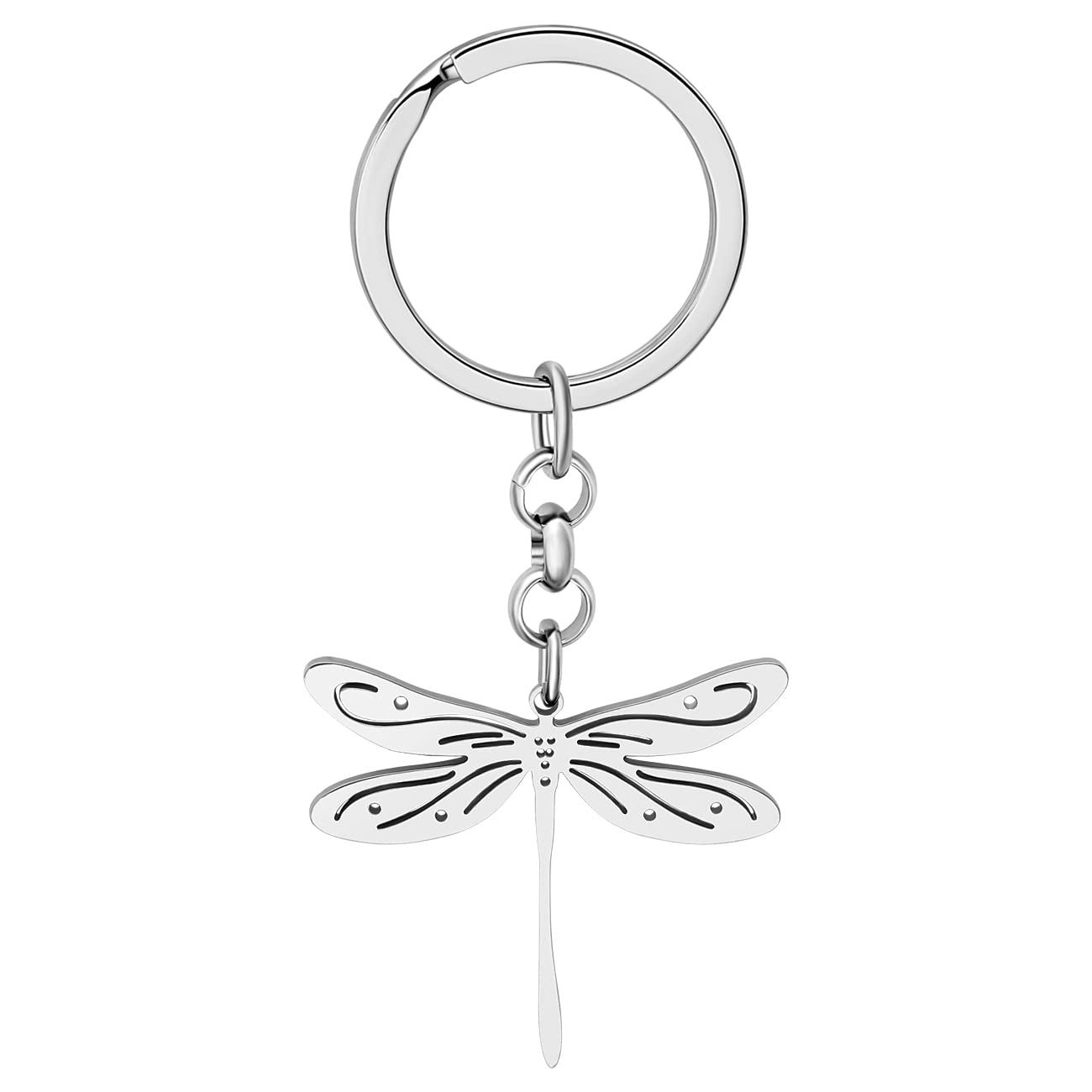 Collana Con Ciondolo Libellula In Acciaio Inox, Placcato Oro O Argento, Lunghezza Catena 50+7 Cm, Regalo Donna