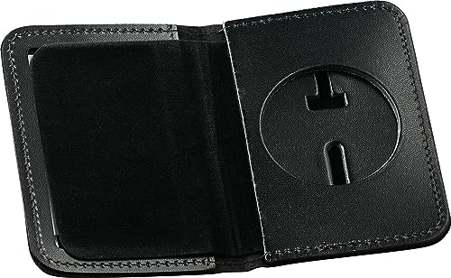 Perfect Fit Round US Marshal Bifold Wallet Badge and ID Case (2-1/4 inch round recessed cutout, Cutout PF281)