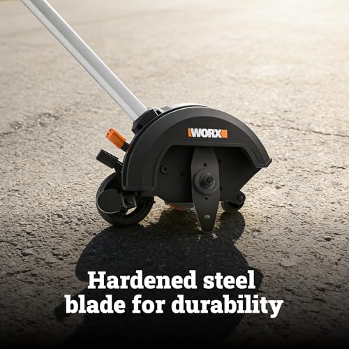 WORX Nitro Cordless Lawn Edger, 7'' Grass Edger with 3 Depth Settings, 20V Electric Edger with Dual Wheels & Brushless Motor, 4.0 Ah Battery & Charger Included, WG898 - Image 8