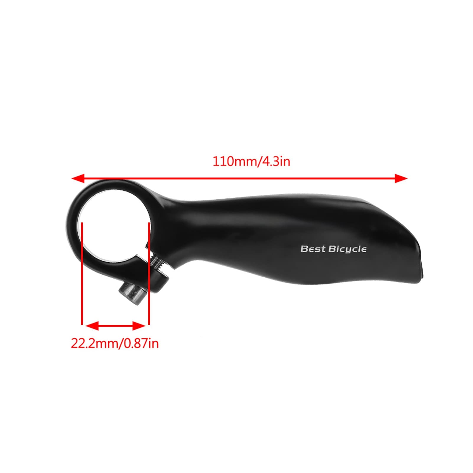 Końcówka Kierownicy Roweru, 2 Szt. Końcówki Kierownicy Roweru Ze Stopu Aluminium, Czarne Uchwyty Kierownicy Roweru Górskiego Do Kierownicy Roweru Górskiego Szosowego 22,2 Mm
