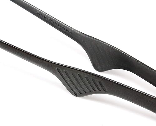 Miniatura 3 de Todai Pinzas para barbacoa Yakiniku antideslizantes de acero inoxidable de 9.4 pulgadas (negro)